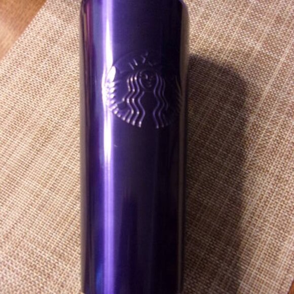 STARBUCKS TUMBLER cup 16oz Blue Metallic Stainless Steel SS Insulated travel - Picture 2 of 5